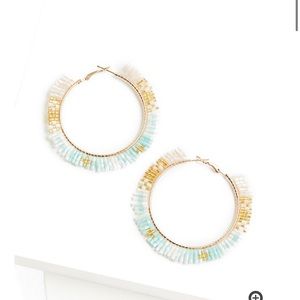 Beaded Hoop Earrings